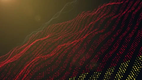 The flag of Germany. A flag consisting of dots. Graphics. Colors of the flag. Video stock 247450074