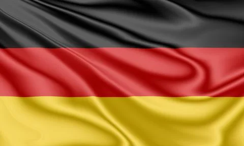 Flag of Germany fluttering in the wind Stock Illustration