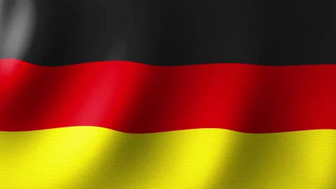 The flag of Germany flutters in the wind. Seamless Animation 3d Vídeos de archivo 200322182