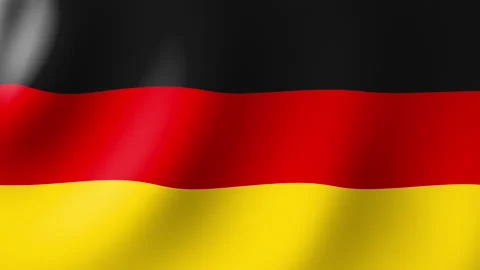 The flag of Germany flutters in the wind. Seamless Animation 3D Vídeo Stock 200324920