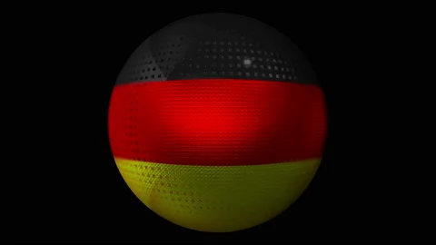 Flag of Germany as an icon. Rotating ball with texture. 스톡 동영상 138427726