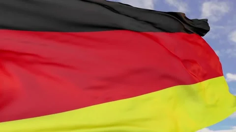 Flag of Germany, logo of the state symbol Stock Footage 91950392