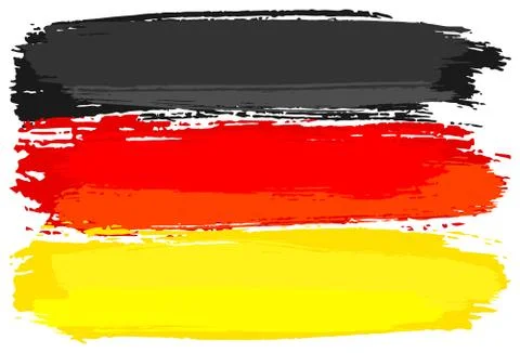 Flag of Germany painted with brush strokes Stock Illustration