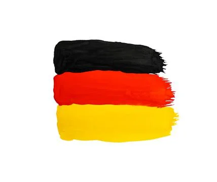 Flag of Germany painted with paints Stock Illustration
