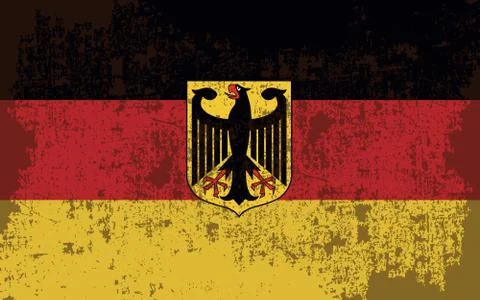 Flag of Germany in retro style Stock Illustration