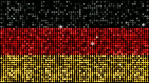 Flag of Germany - seamless looping with reflectors and sparkles Stock Footage 19460507