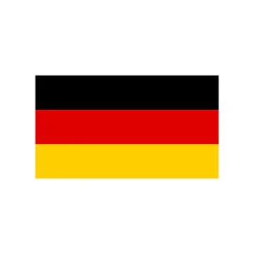 Flag of Germany. Vector design isolated on white background. Stock Illustration