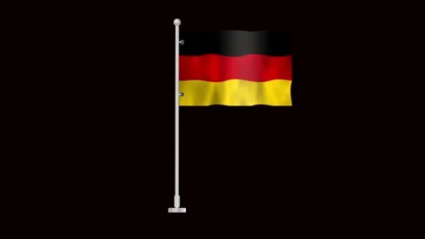 Flag of Germany waving Stock Footage 320303405