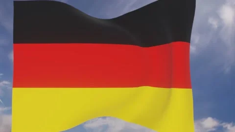 Flag of Germany waving at the wind Vidéo 151289967