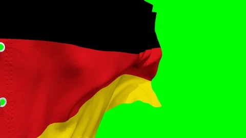 Flag of germany waving in the wind green screen animation Stock-Footage 126919879