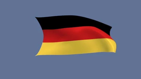 Flag of Germany waving in the wind, loopable with alpha channel embedded. Stock Footage 104980618
