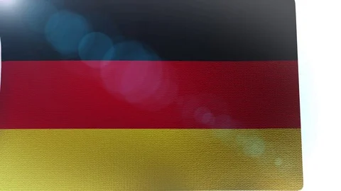 Flag of Germany waving in the wind wave blowing Stock Footage 73510108