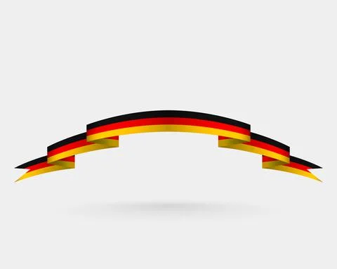 The flag of Germany wavy abstract background. Vector illustration Stock Illustration