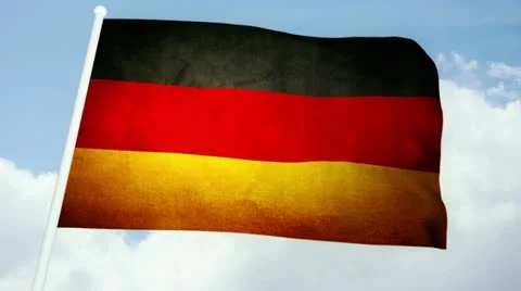 Flag Germay 03 Stock Footage 21494669