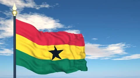 Flag Of Ghana Stock Footage 10761512