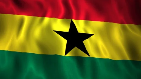 Flag Ghana Stock Footage 128176386