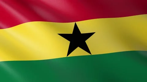 Flag of Ghana Stock Footage 151299648