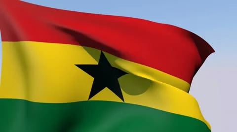Flag of Ghana HD Stock Footage