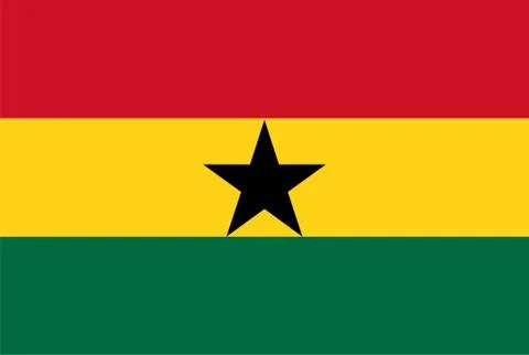 Flag of Ghana Stock Illustration
