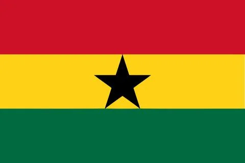 Flag of Ghana Stock Illustration