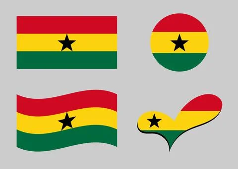 Flag of Ghana Stock Illustration