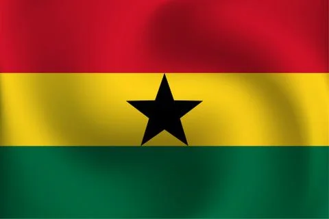 Flag of Ghana - Vector Illustration Stock Illustration