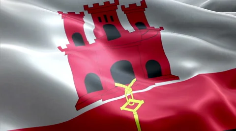 Flag Gibraltar Vídeos de archivo 47743544