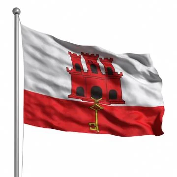 Flag of gibraltar Illustrazione stock