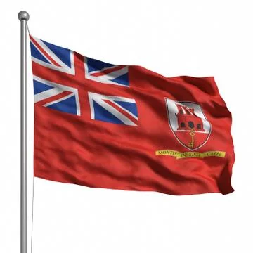 Flag of gibraltar Stock Illustration