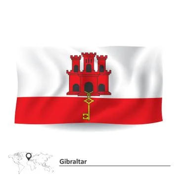 Flag of Gibraltar Stock Illustration