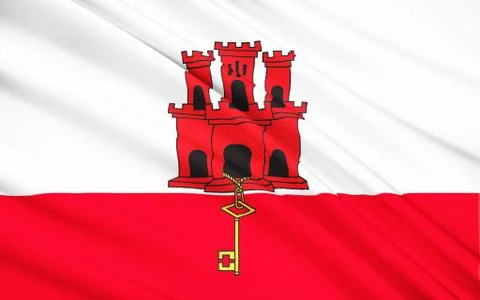 Flag of Gibraltar Stock Illustration