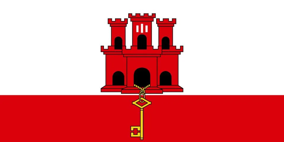 Flag of Gibraltar Stock Illustration