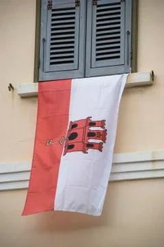Flag of gibraltar Stock Photos