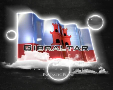 Flag Gibraltar quality designer flag イラスト素材