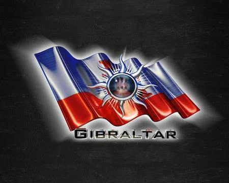 Flag Gibraltar quality designer flag イラスト素材
