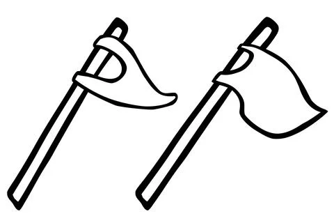 Flag, give up, simple hand draw sketch doodle set 2 Ilustração Stock