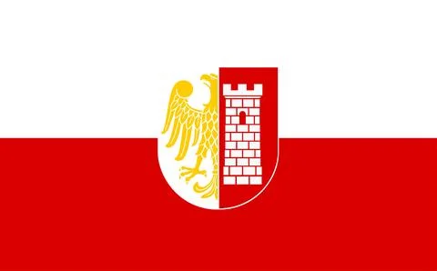 Flag of Gliwice Stock Illustration