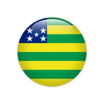Flag Goias button Stock Illustration