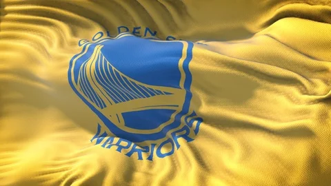 Flag of Golden State Warriors Loop Stock Footage 109448073