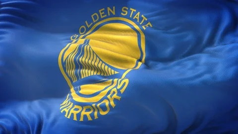 Flag of Golden State Warriors Loop Stock Footage 109448146