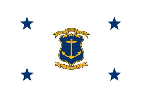 Flag of the Governor of Rhode Island Stock Illustration