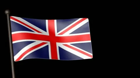 Flag GraitBritain 23.976fps Stock Footage 21308059