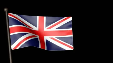 Flag GraitBritain 29.976fps Stock Footage 21431370
