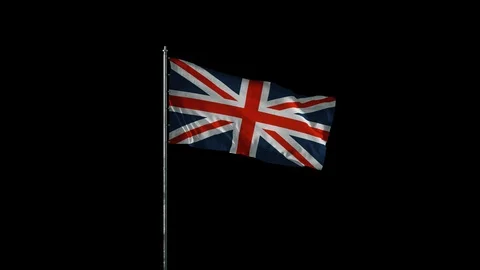 Flag of Great Britain Stock Footage 102963035