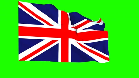 Flag of the Great Britain Stock Footage 141342441