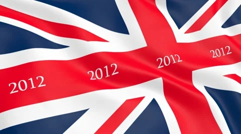 Flag of great britain for a unique event Stock Footage 7984630