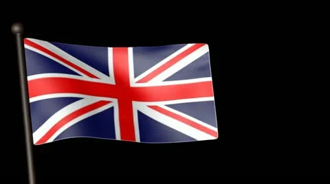 Flag GreatBritain 25fps Stock Footage 12653369