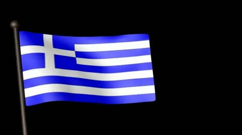 Flag Greece 23.976fps Stock Footage 21310295