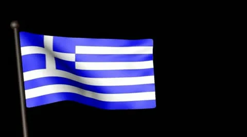 Flag Greece 29.976fps Stock Footage 21432728