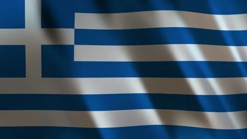 Flag of Greece, 3D Render Stock Footage 275571093